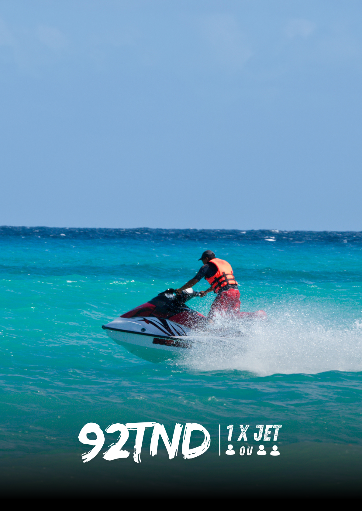 Jet Ski 15min sur une plage turquoise de Djerba