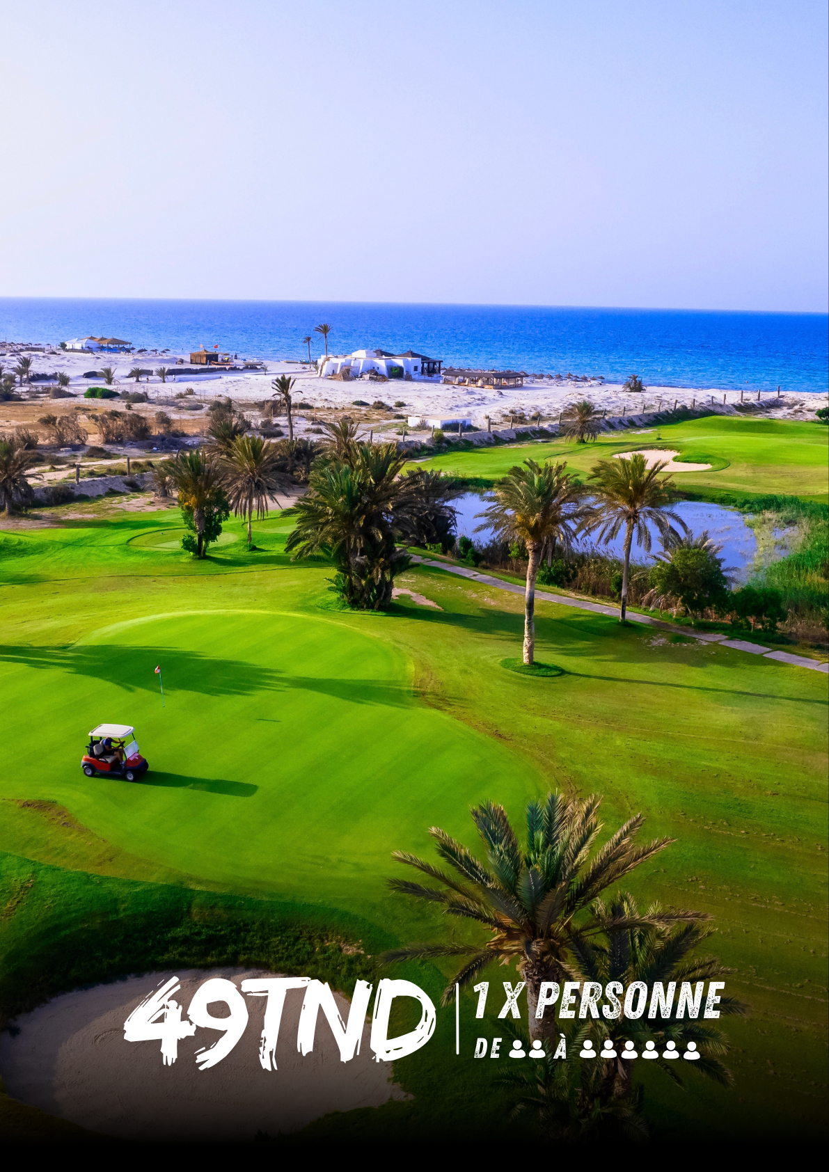 Golf Discovery : à la découverte du parcours LA MER 30min (49TND/per)