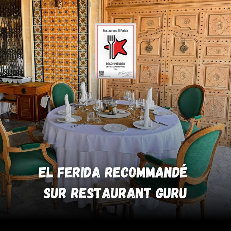 Djerba : El FERIDA, récemment primé comme “établissement recommandé” sur Restaurant Guru