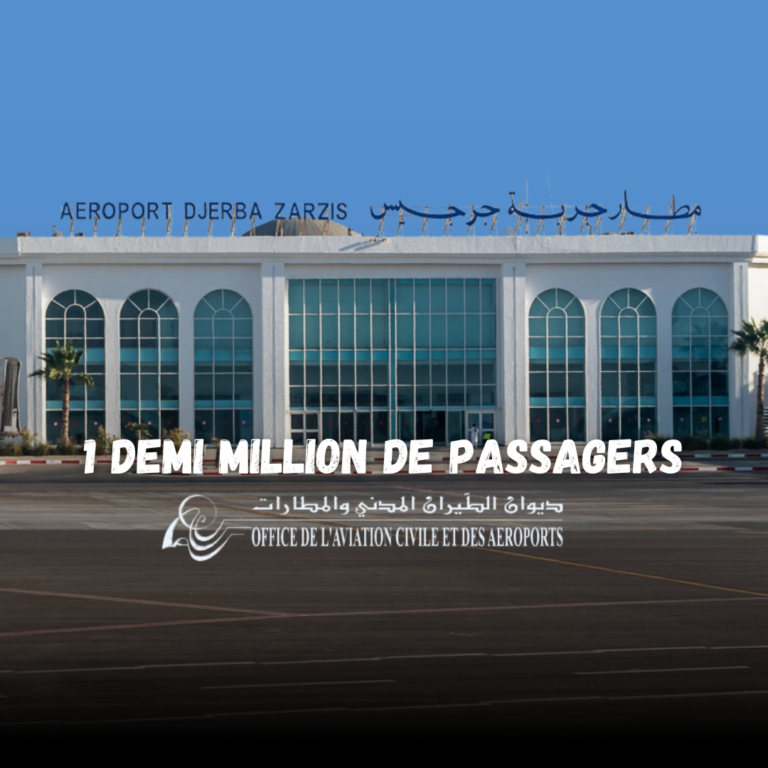 L‘aéroport de Djerba a enregistré plus d’1 demi million de passagers au cours des 5 premiers mois
