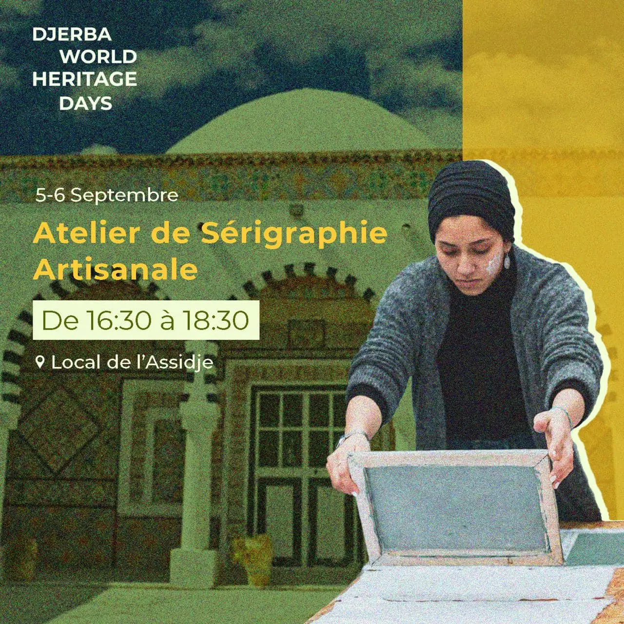 Djerba World Heritage Days 2024 : Atelier de Sérigraphie sortiradjerba