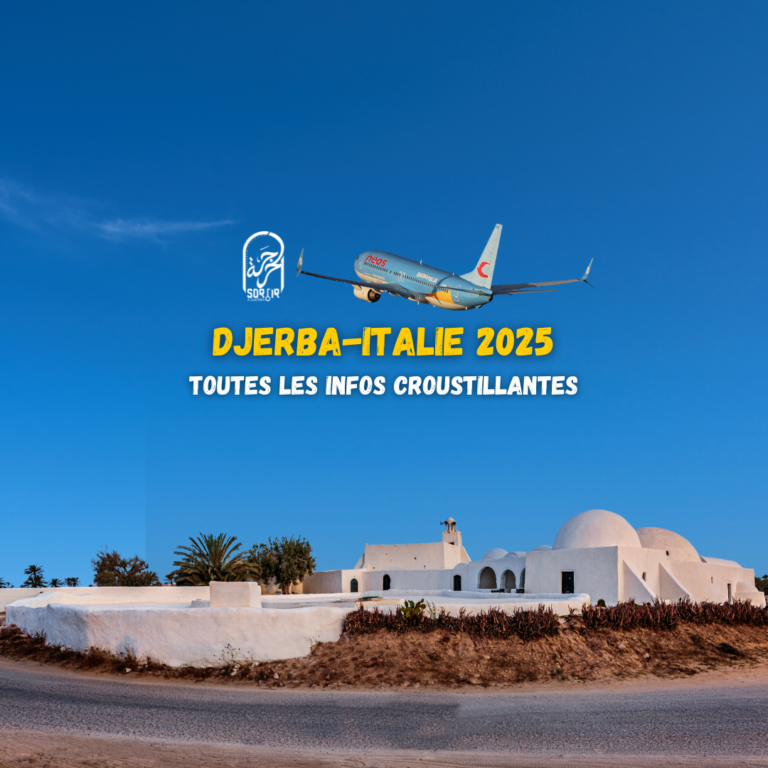 Djerba : Les dates clés 2025 des vols de/vers l’Italie
