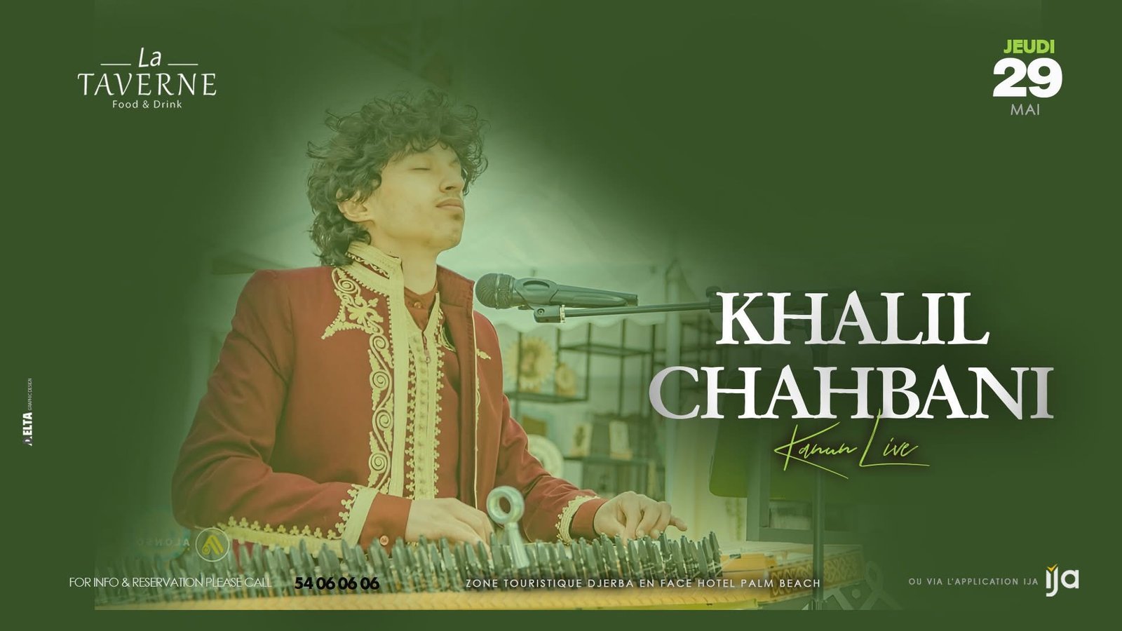 Taverne Djerba : Khalil Chahbani - Kanun Player