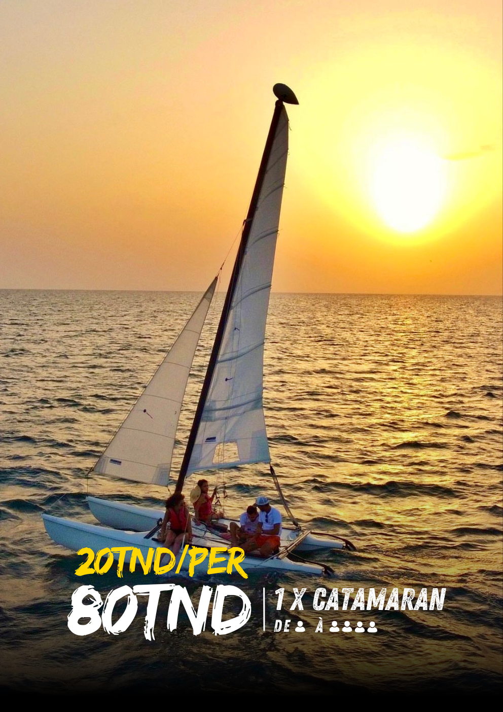 Catamaran Experience sur la rive ouest de Djerba