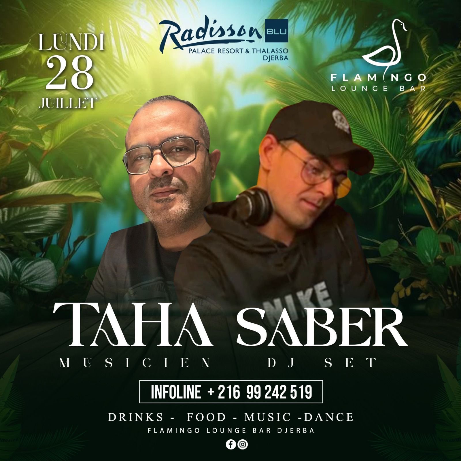 Flamingo Lounge Bar - Radisson Blu Djerba : Taha - Live Music I Dj Saber