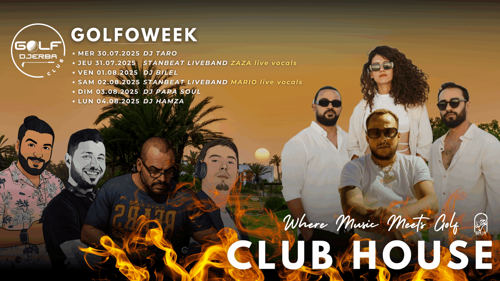 le programme de la semaine au Djerba Golf 2025 Club - sortiradjerba