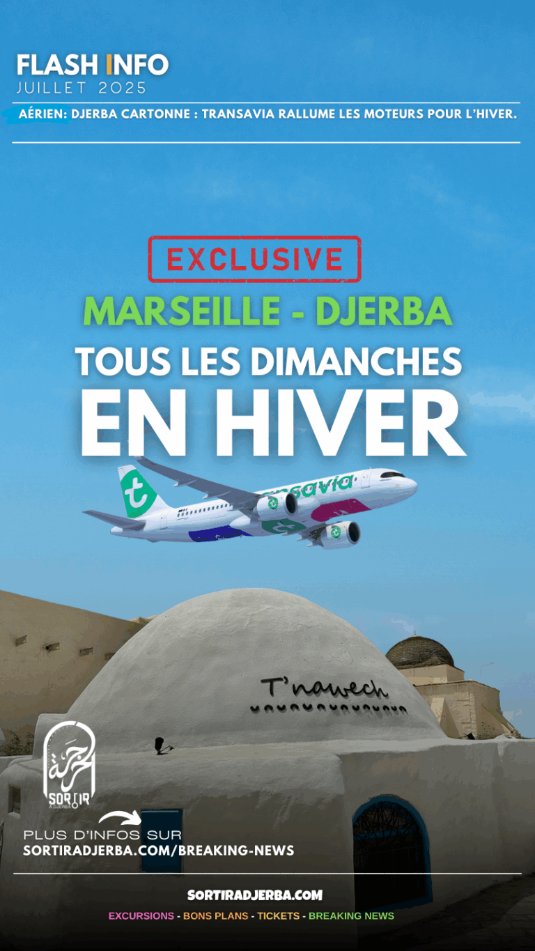 Djerba cartonne : Transavia rallume les moteurs pour l’hiver.