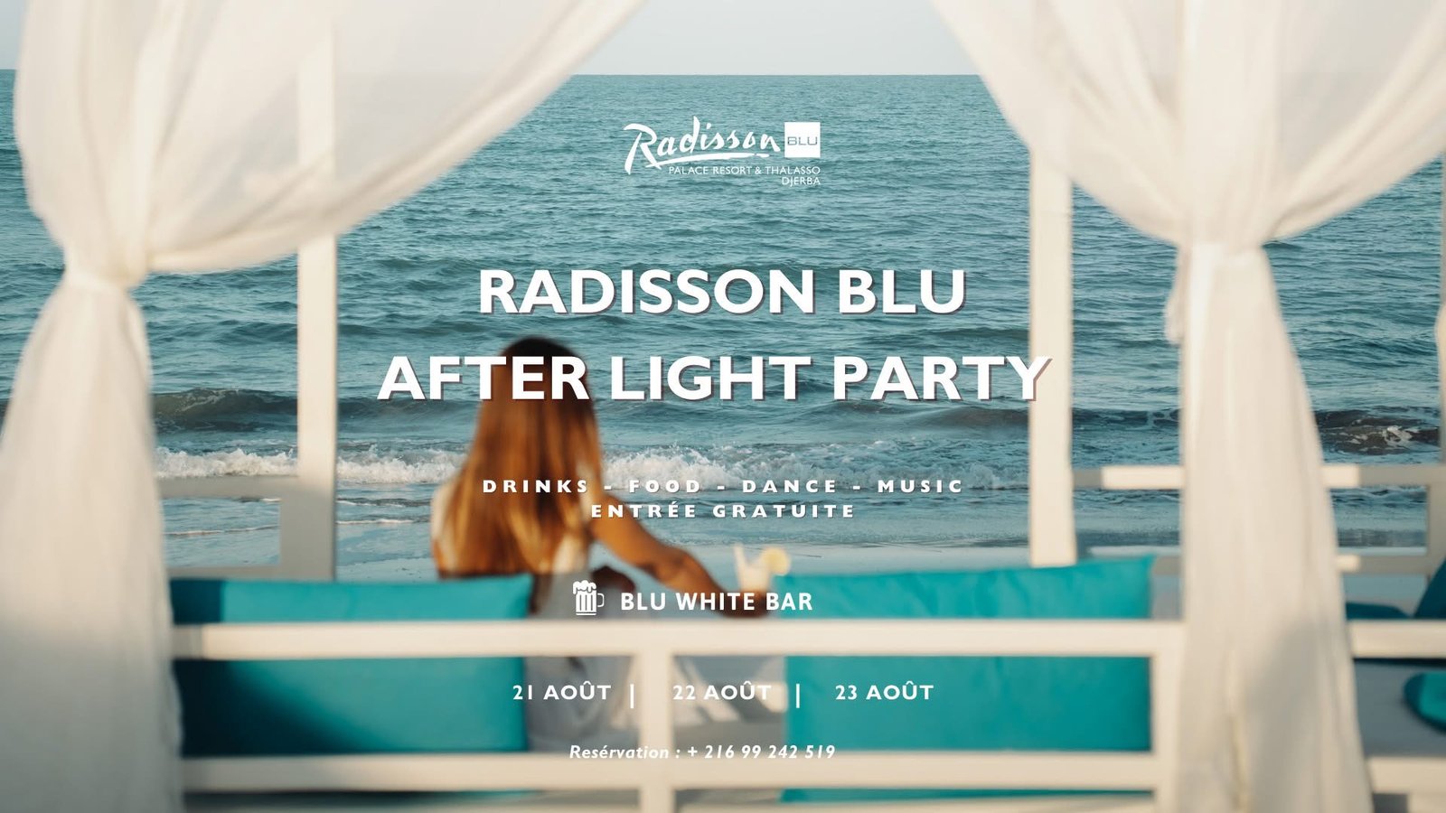 Blu White Bar : After Light Party by Radisson Blu Palace Djerba
