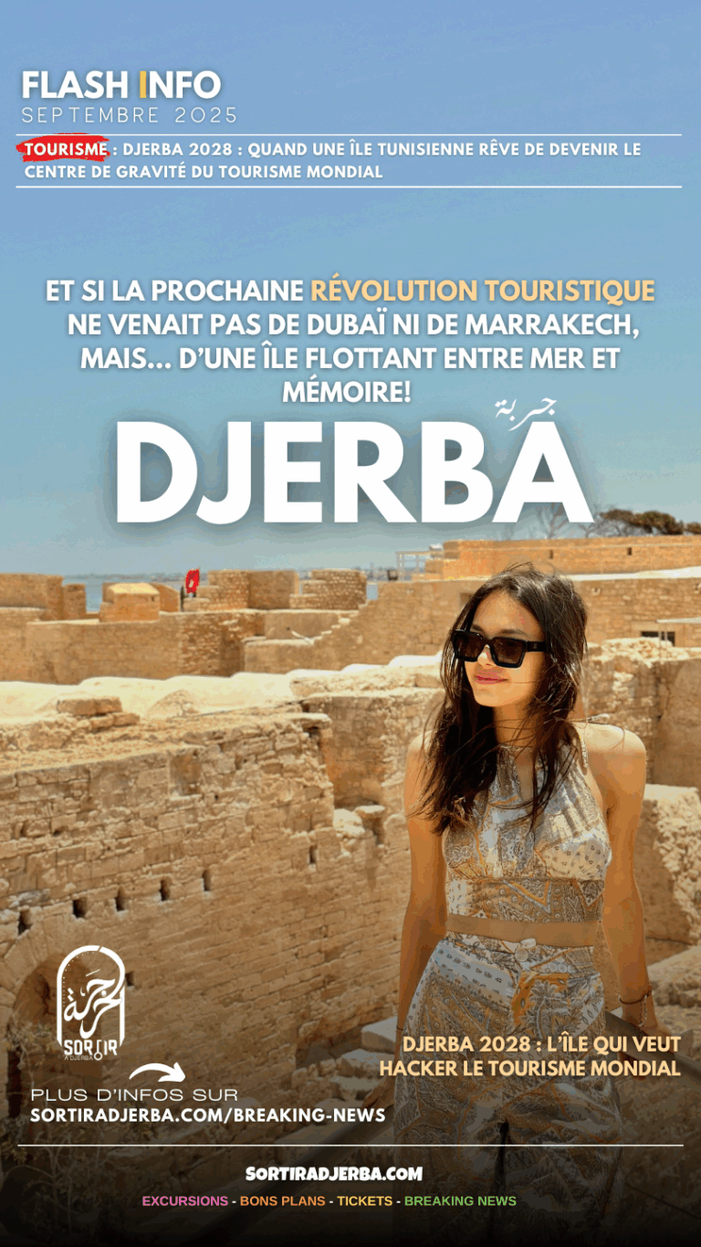 Djerba 2028 : quand une île tunisienne rêve de devenir le centre de gravité du tourisme mondial