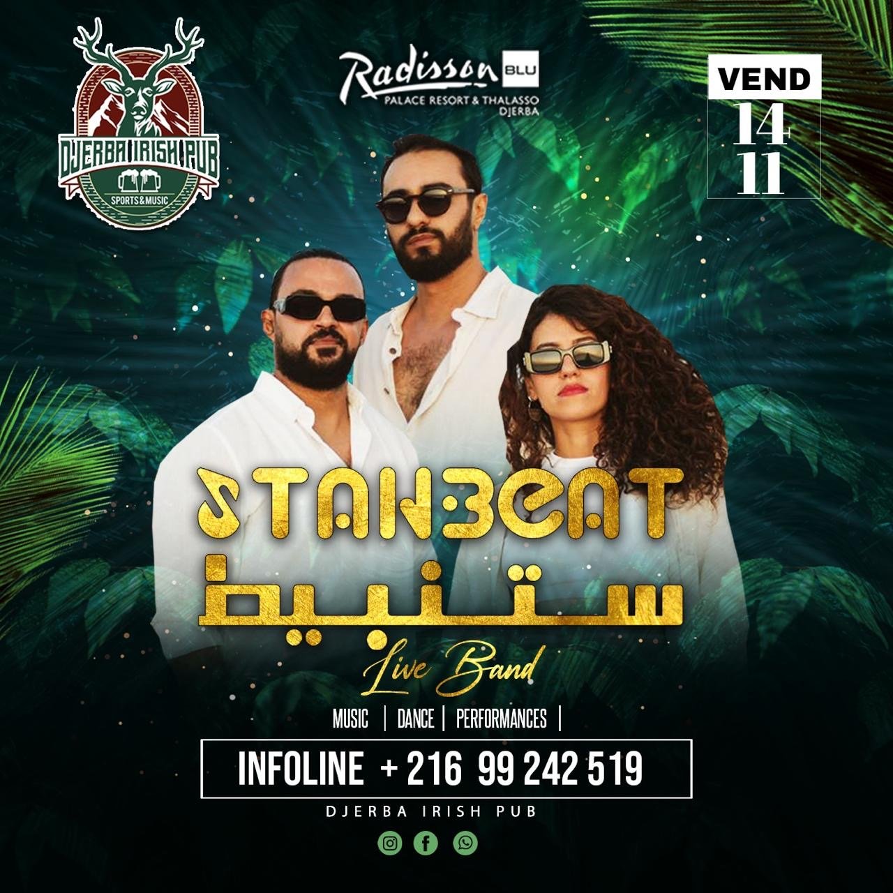 Djerba Irish Pub - Radisson Blu Djerba : Stanbeat Liveband