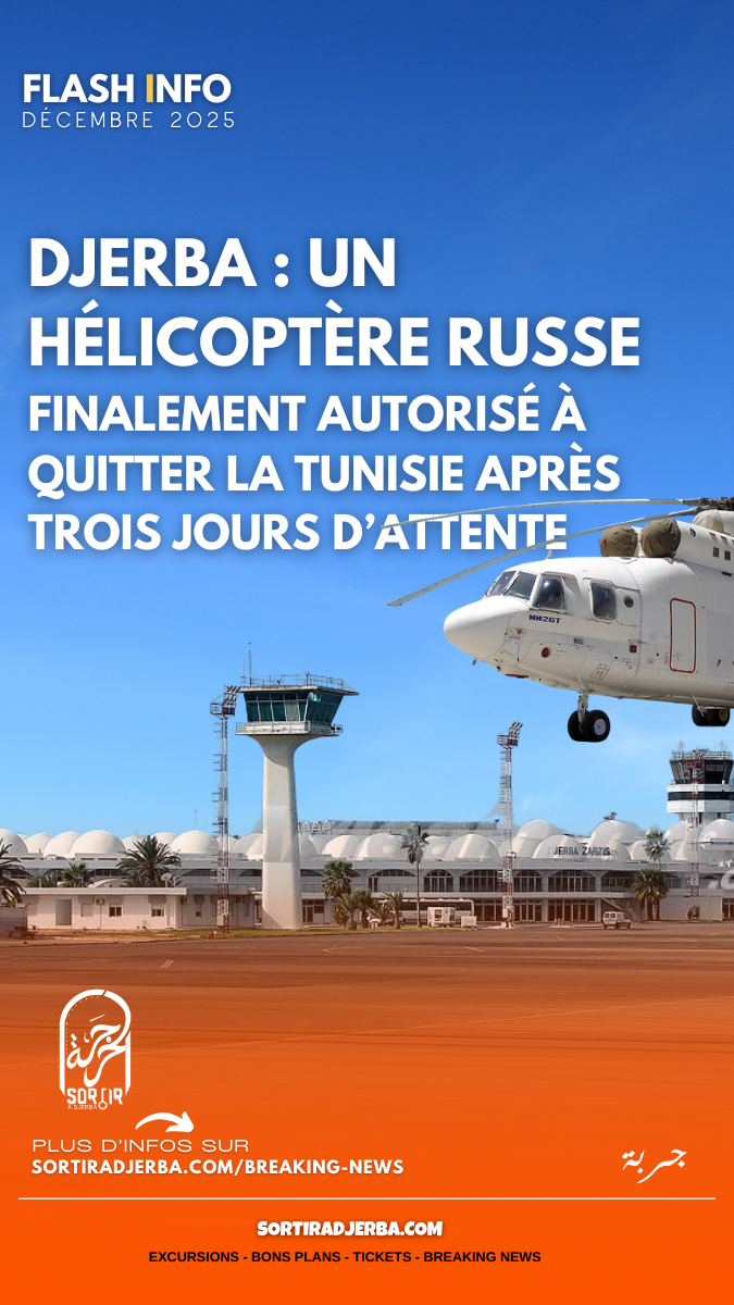Trois jours d’attente à Djerba : un hélicoptère russe finalement autorisé à quitter la Tunisie