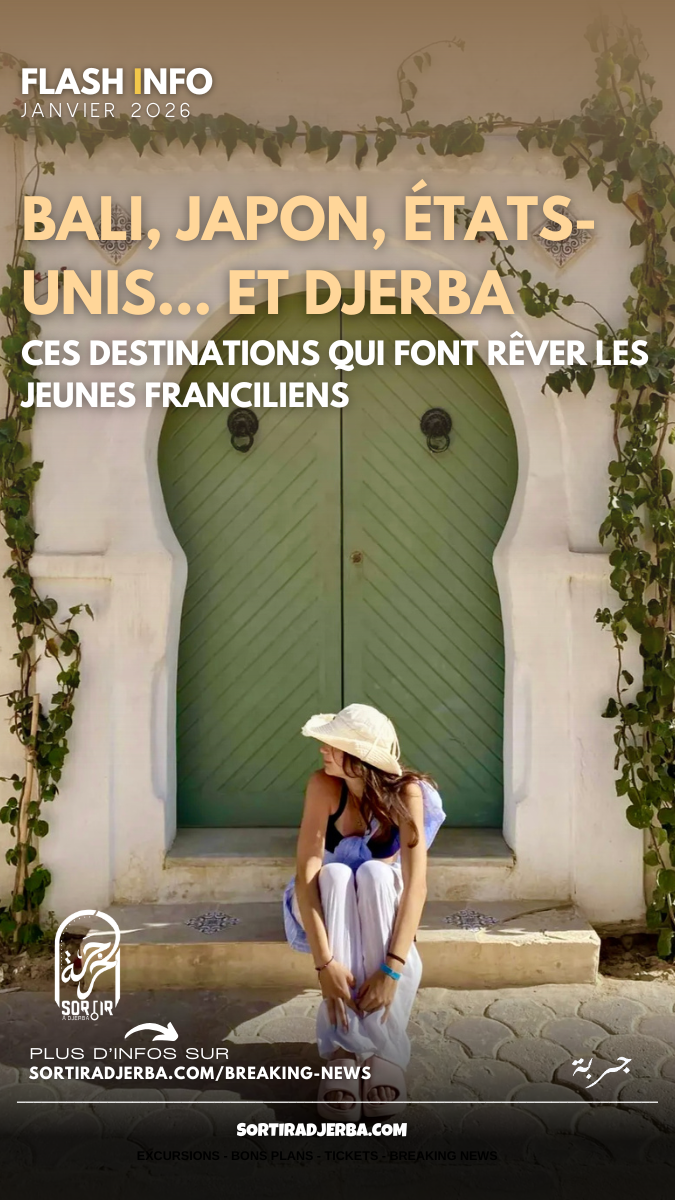 Bali, Japon, États-Unis… et Djerba : ces destinations qui font rêver les jeunes franciliens