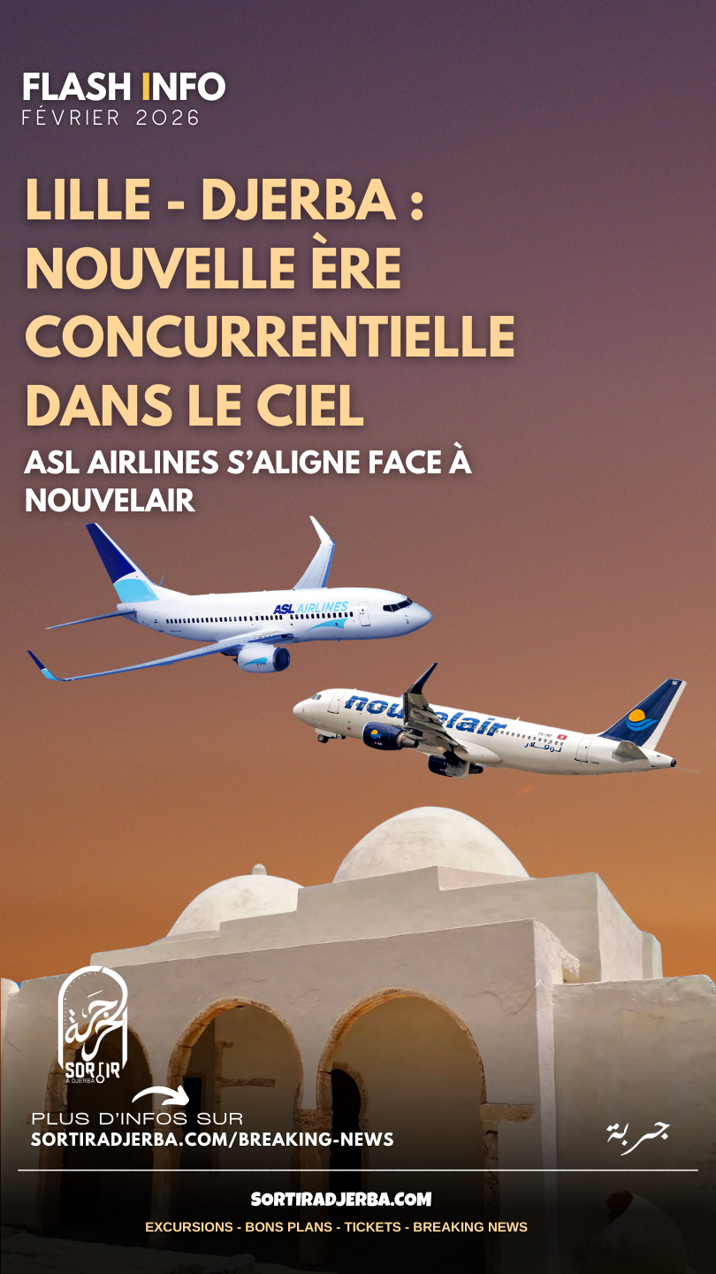 Lille - Djerba : nouvelle ère concurrentielle dans le ciel, ASL Airlines s’aligne face à Nouvelair