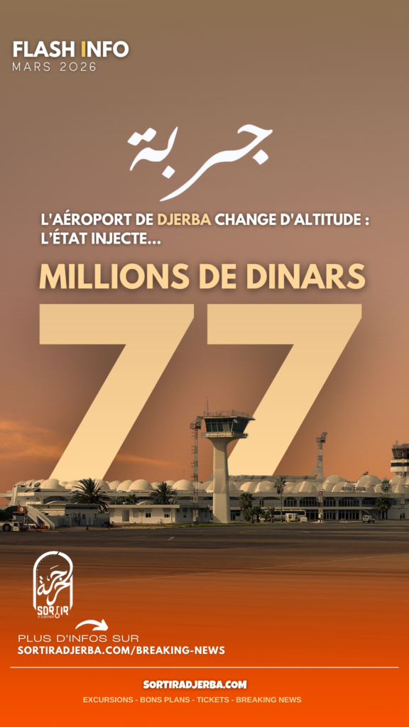 L'aéroport de Djerba change d'altitude : l’État injecte 77 millions de dinars