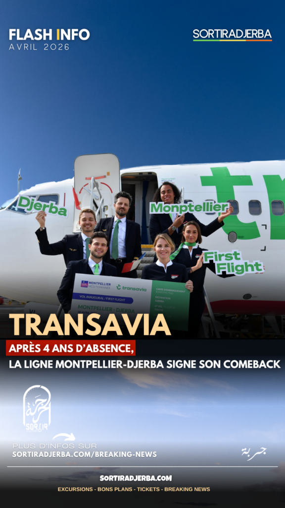 TRANSAVIA : APRÈS 4 ANS D’ABSENCE, LA LIGNE MONTPELLIER-DJERBA SIGNE SON COMEBACK