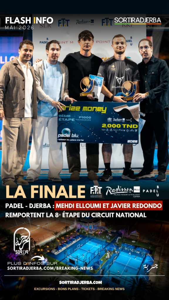 Padel Blu - Djerba : Mehdi Elloumi et Javier Redondo remportent la 8ᵉ étape du circuit national