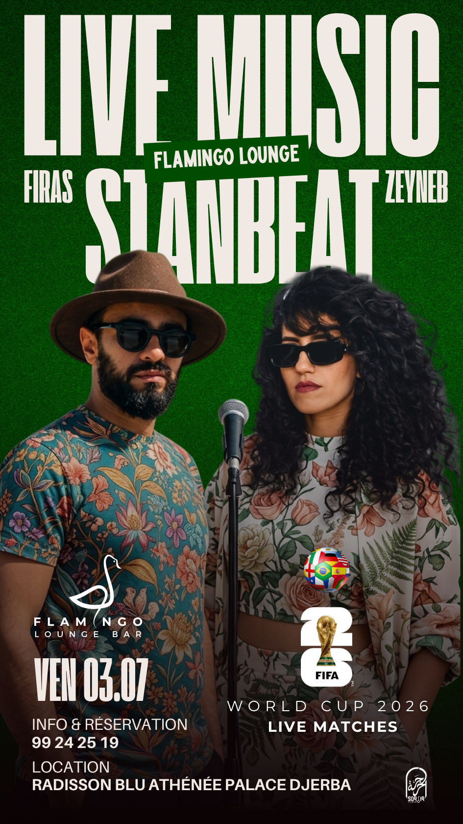 Flamingo Lounge Bar - Radisson Blu Djerba : Stanbeat Firas & Zeyneb - Live Performance