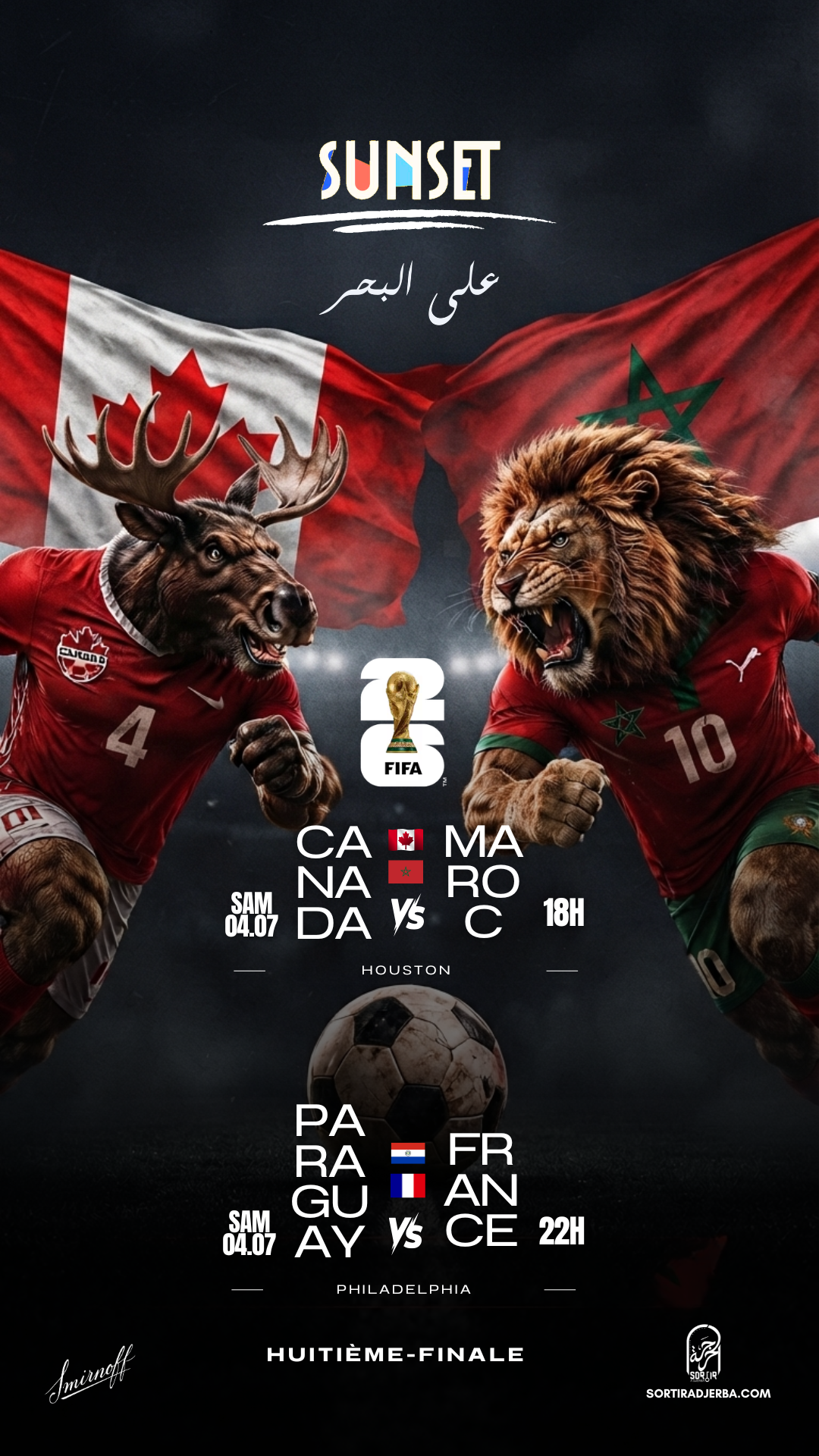 Sunset Beach Djerba : 8ème Finale Coupe du Monde 2026