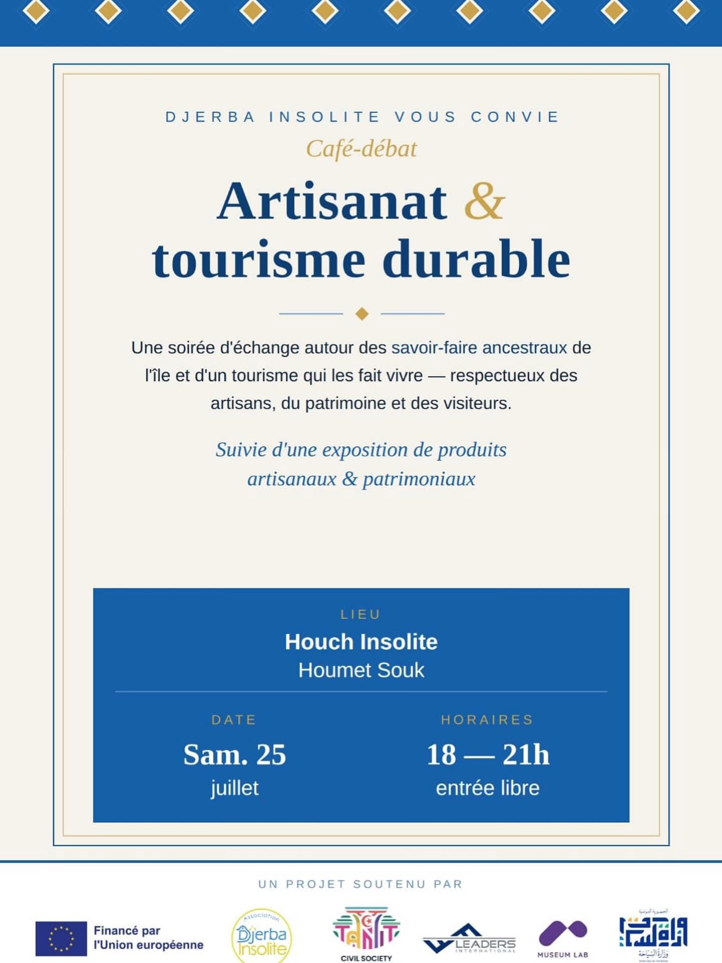 Café-Débat : Artisanat & Tourisme Durable avec l'Association Djerba Insolite