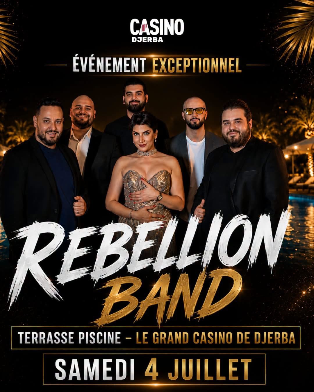 Le Grand Casino Djerba : Rebellion Band - Live Performance