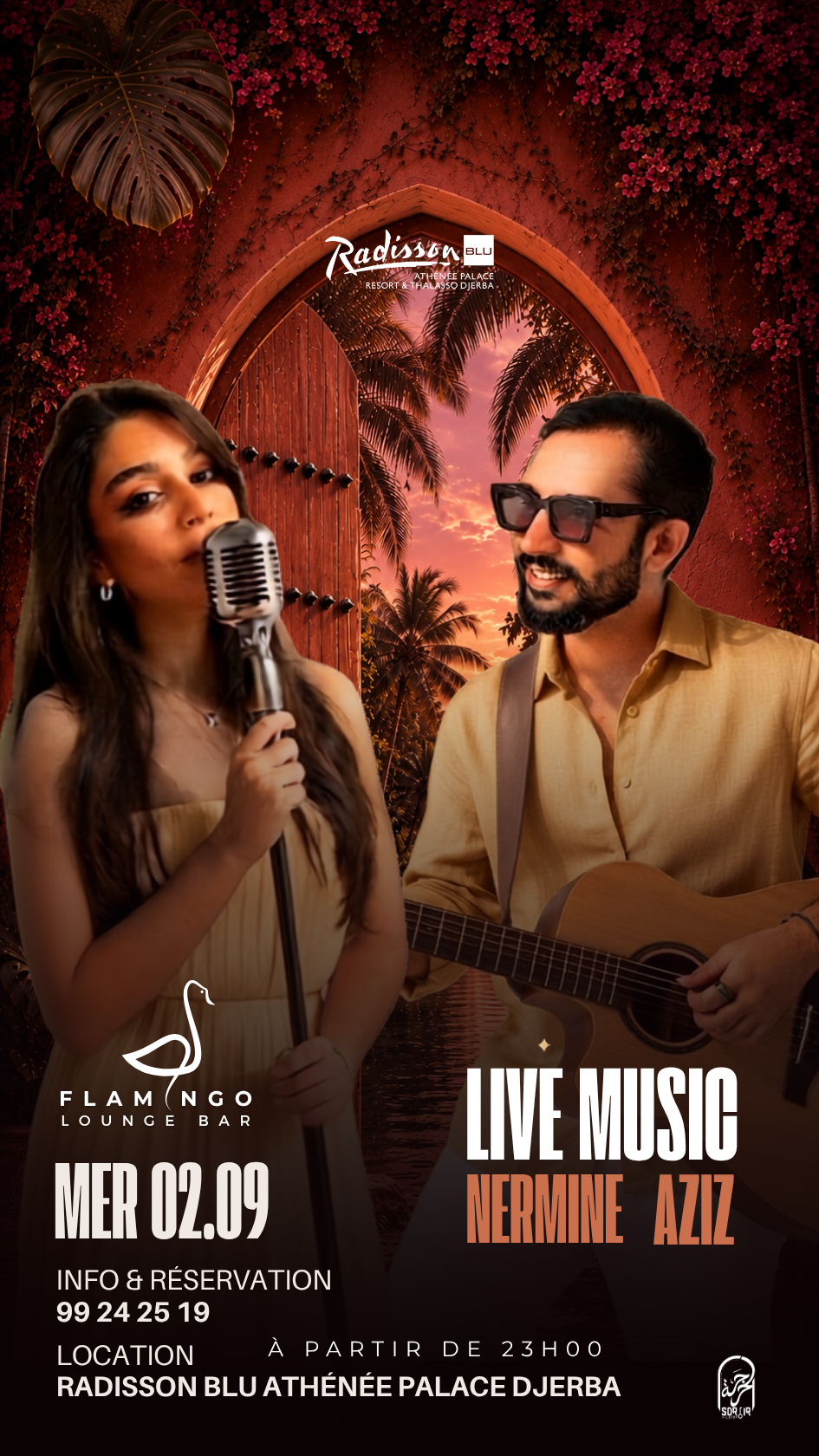 Flamingo Lounge Bar - Radisson Blu Djerba : Aziz & Nermine - Live Performance
