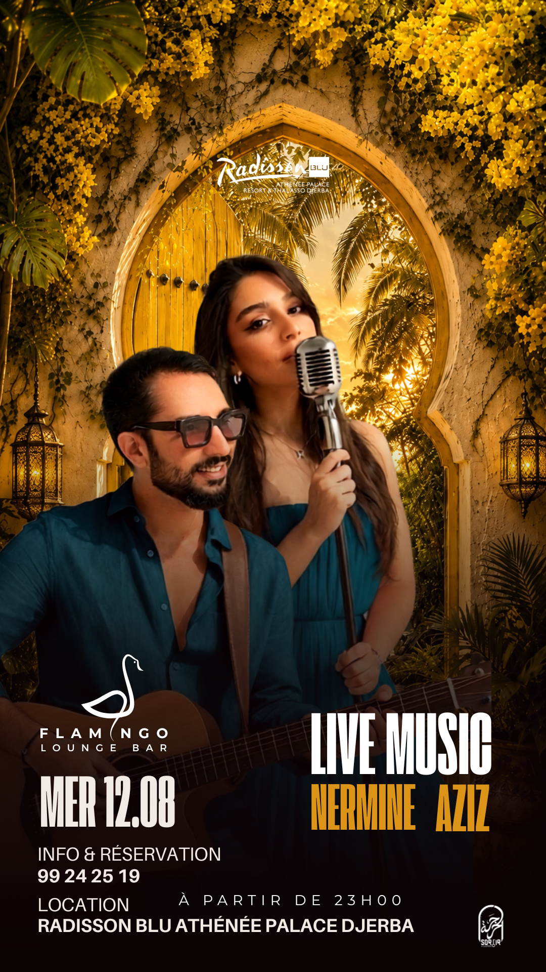 Flamingo Lounge Bar - Radisson Blu Djerba : Aziz & Nermine - Live Performance