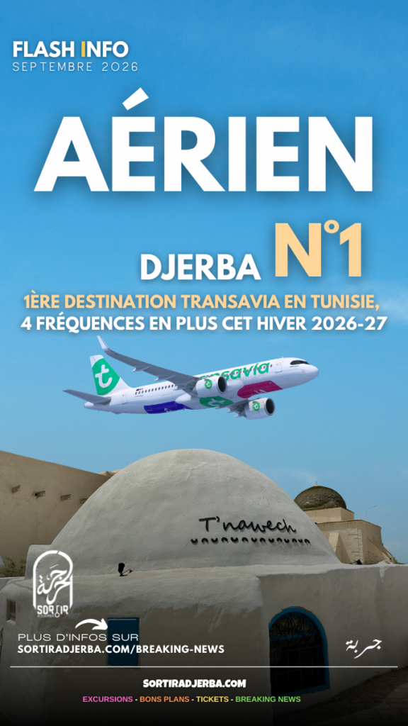 Aérien : Djerba, 1ère destination Transavia en Tunisie, 4 fréquences en plus cet hiver 2026-27