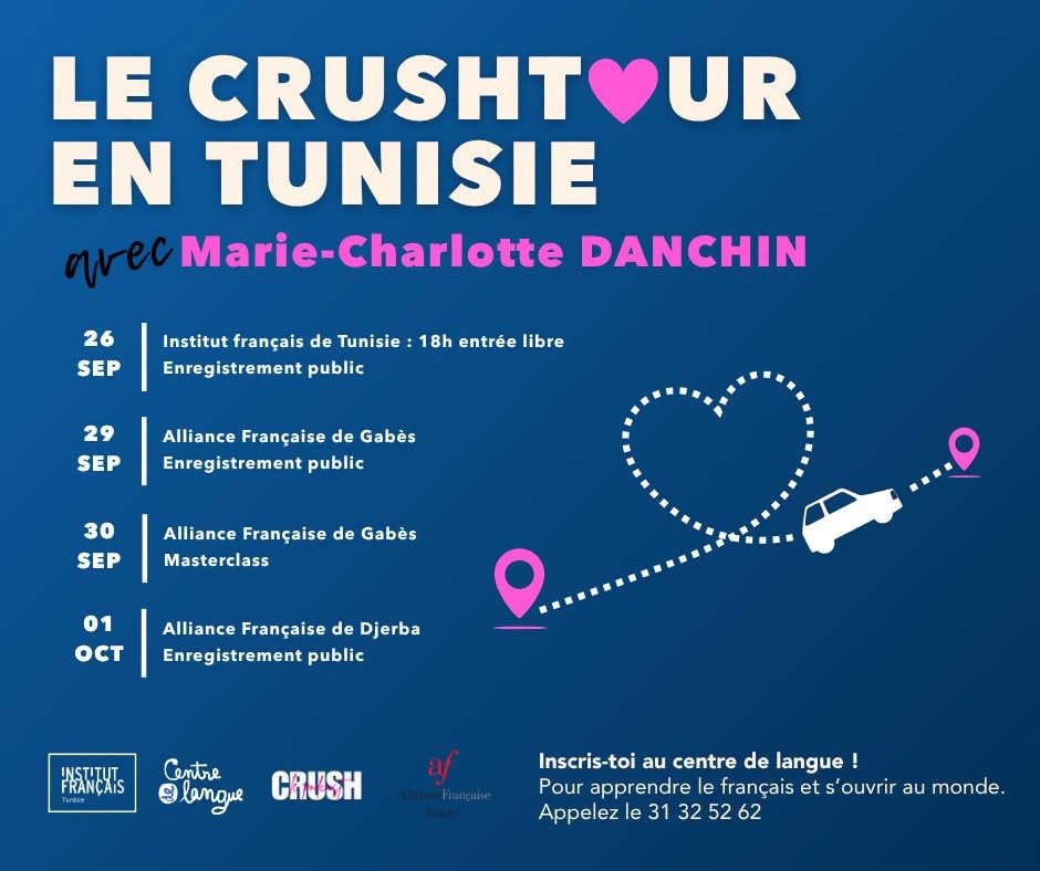 Alliance Française Djerba : Crush Tour Tunisie 2026