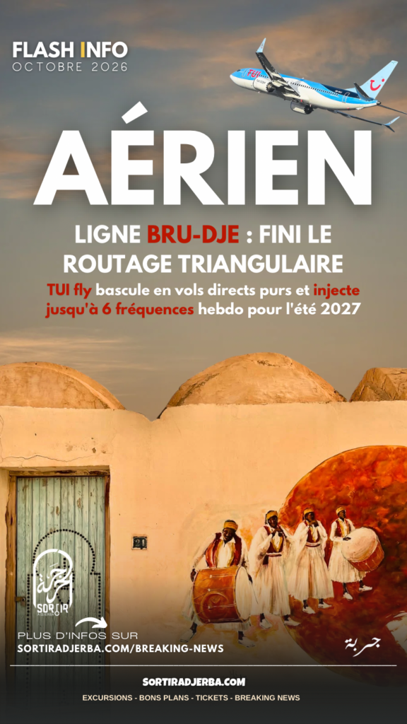 Aérien : LIGNE BRUXELLES-DJERBA, FINI LE ROUTAGE TRIANGULAIRE !